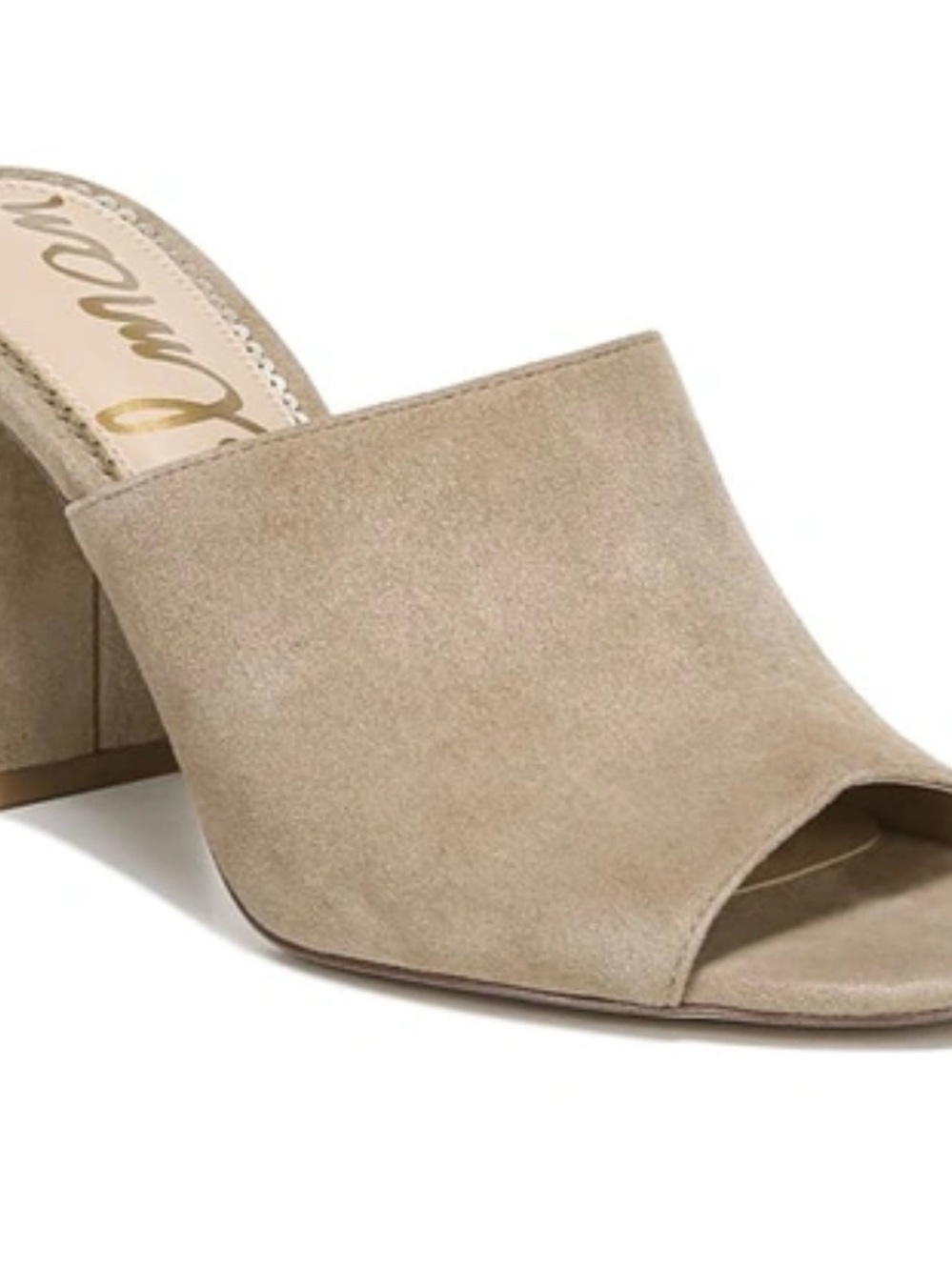 Sam Edelman "Orlie" Open Toe Block Heel in Oatmeal